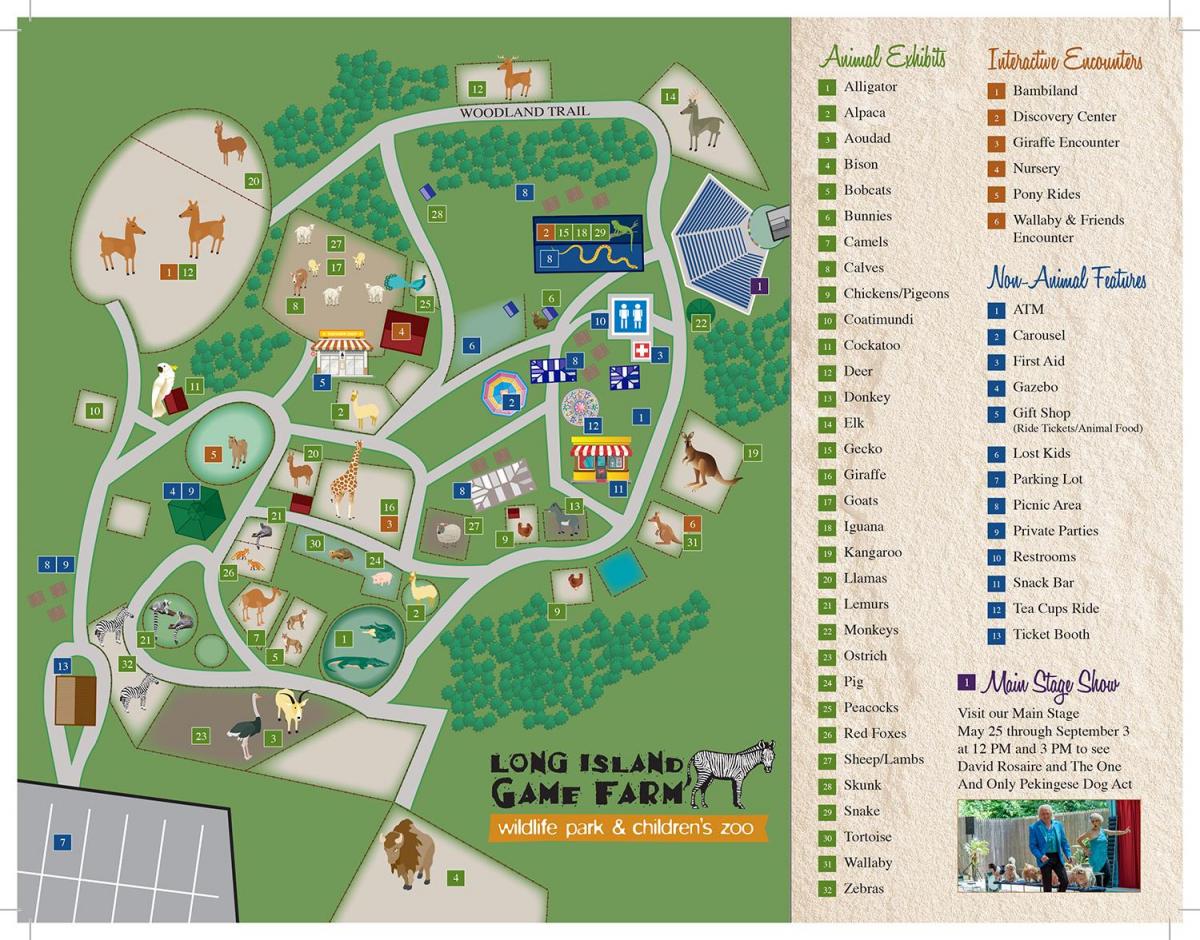 Карта зоопарка Лонг-Айленда