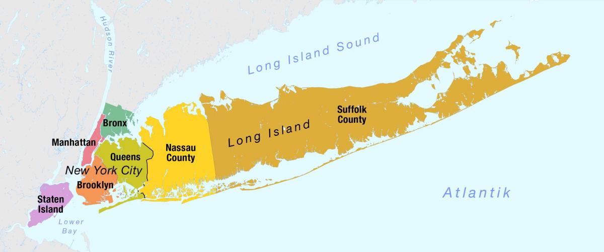 Карта района Лонг-Айленд