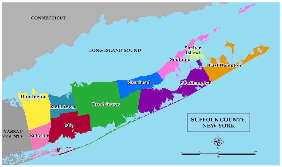 Карта районов Лонг-Айленда